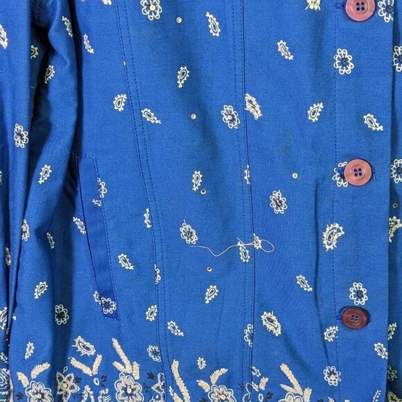 Quacker Factory Women Plus size 1X Rhinestone Handkerchief Lightweight Jacket - Picture 7 of 16